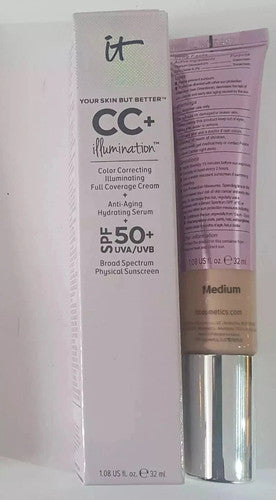 It Cosmetics Your Skin But Better CC+ Colour Correcting Full Coverage CC Cream SPF50+ 32ml - Nude Glow Tan